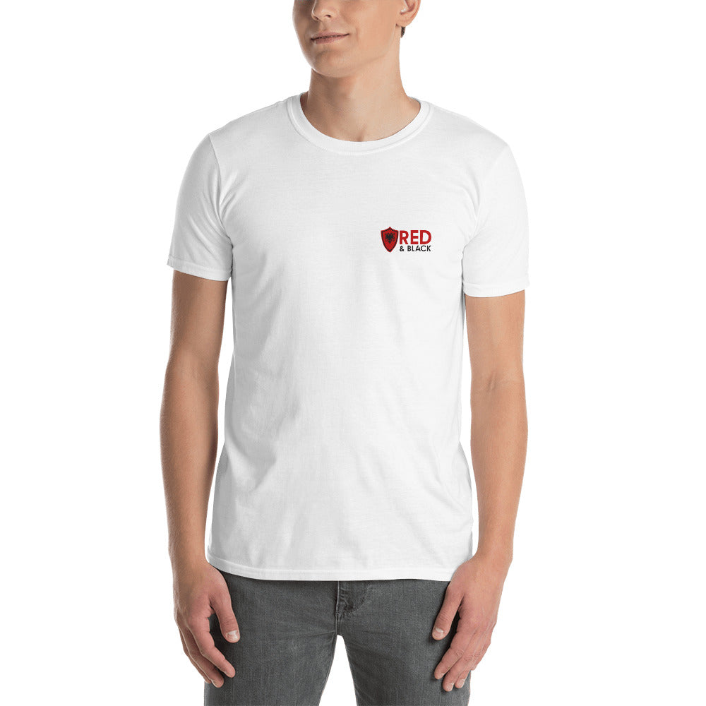 Red & Black (white) T-shirt for men