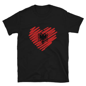 Heart Eagle - Women's Black T-shirt