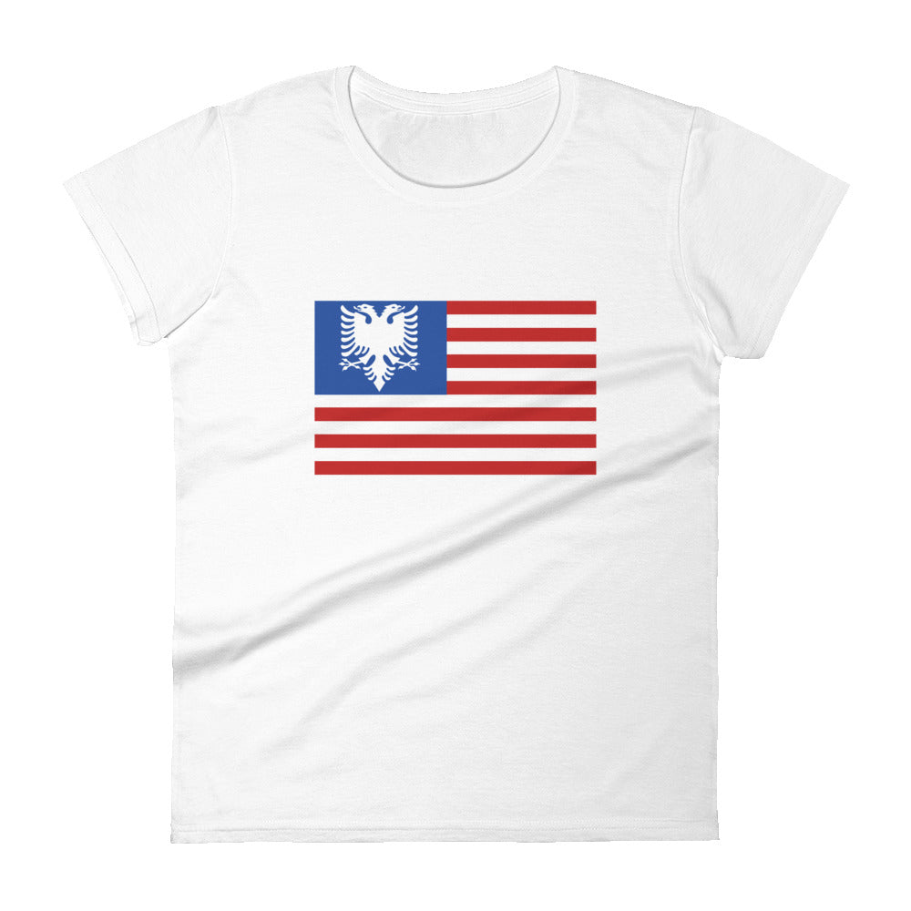 Albanian Eagle in an US flag - Women's t-shirt