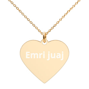 Personalized Engraved Silver Heart Necklace for Women