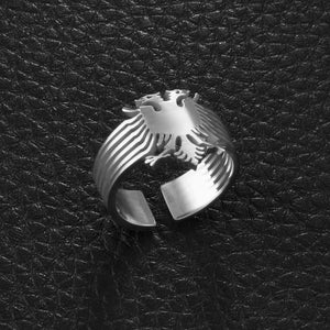 Albanian Eagle Ring - Silver Color